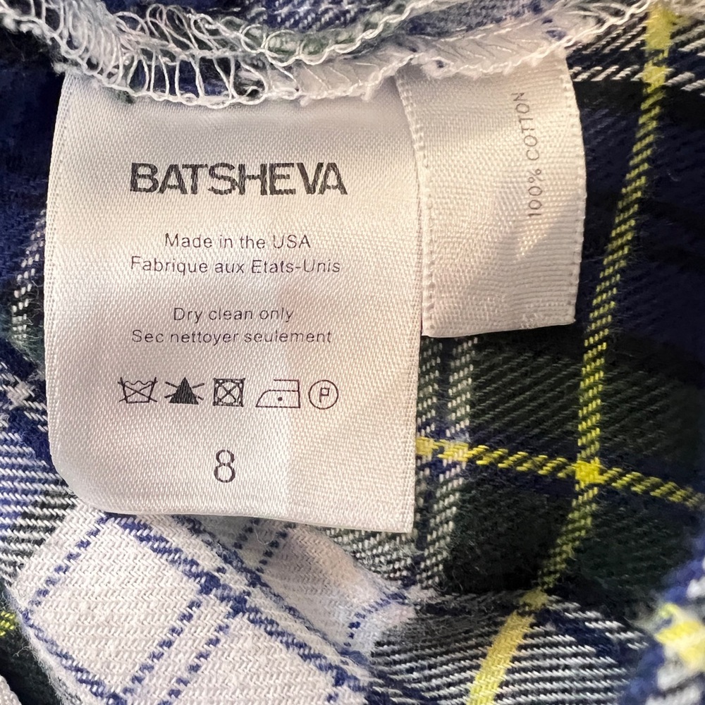 Batsheva blue tartan flannel  top - Picture 7 of 8
